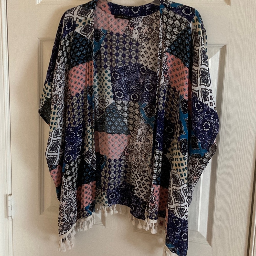 Multicolor Patterned Women's Cape